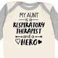thumbnail image 4 of Inktastic My Aunt is a Respiratory Therapist and a Hero Boys or Girls Long Sleeve Baby Bodysuit, 4 of 5