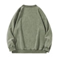 thumbnail image 2 of TOPTIE Men's Vintage Washed Crewneck Sweatshirt Oversized Relaxed Fit Drop Shoulder, Unisex Pullover Casual Streetwear-Army Green-XL, 2 of 6