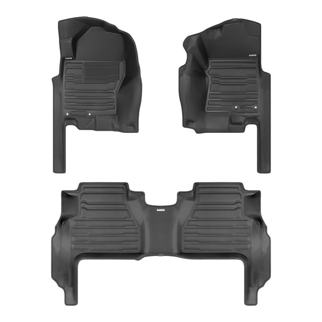 TuxMat - For Nissan Frontier Crew Cab 2022-2026 Models - Custom Car Mats - Maximum Coverage, All Weather, Laser Measured - This Full Set Includes 1st and 2nd Rows
