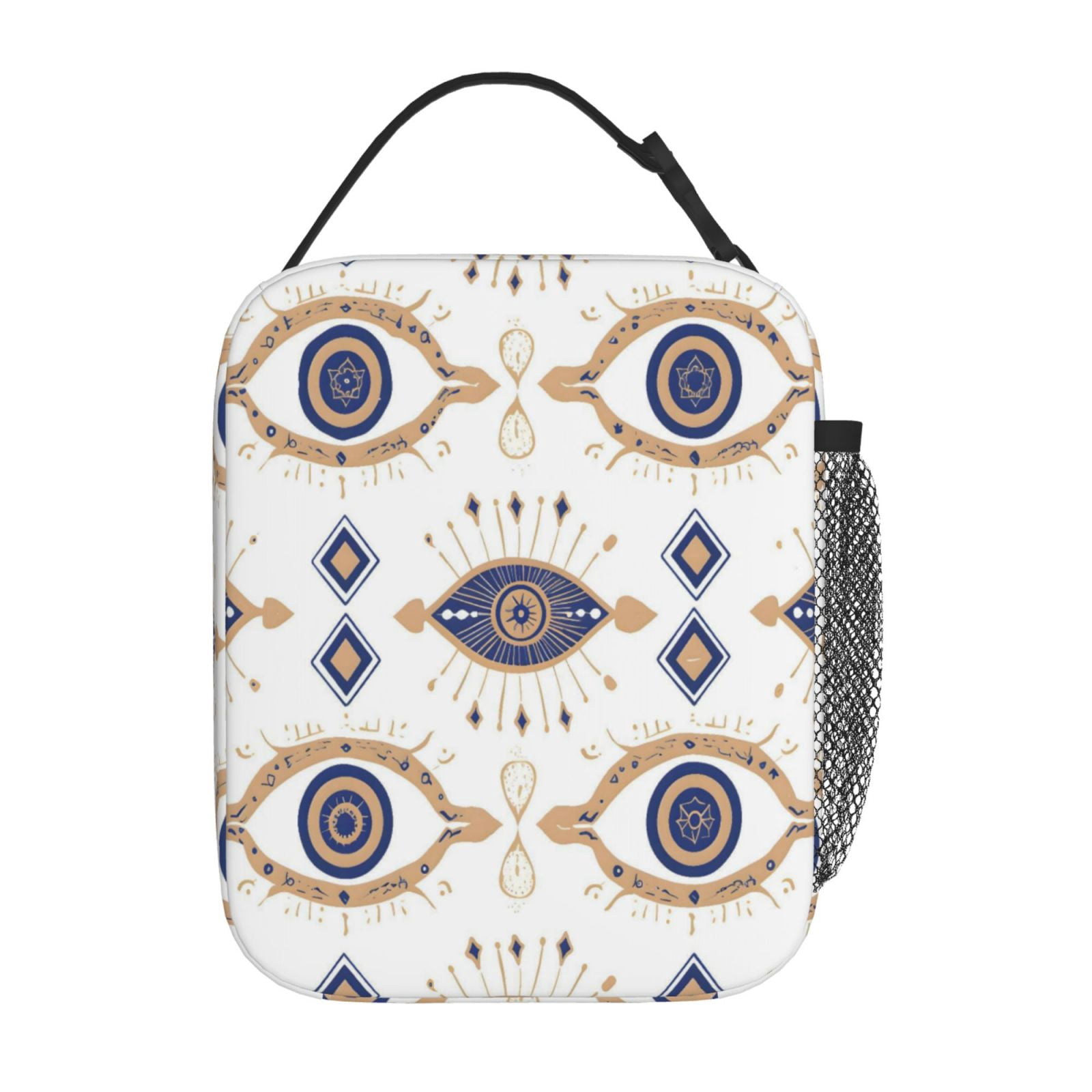 Lunch Bag For Women Men Insulated Portable Lunch Box Bento Box Office Picnic Travel Cooler Bag Gold Foil Illustration Of An Evil Eye