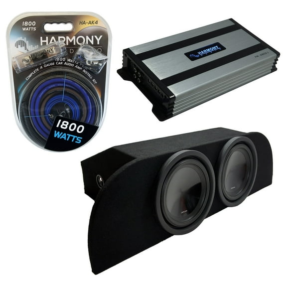 Fits 03-08 Nissan 350Z Coupe Strut Alpine SWT-10S4 Dual 10" Sub Box & HA-A800.1