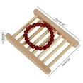 thumbnail image 2 of Juego de 4 jaboneras drenables para baño y cocina, soporte ecológico, ahorrador de jabón de madera natural, 2 of 7