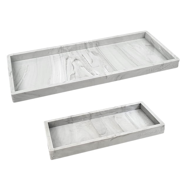 Bandeja Spacewiser para encimera y tocador, 2 unidades, silicona, color gris