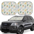 thumbnail image 2 of Picia Cartoon Animals 2 Piece Car Windshield Sun Shade Foldable | Foldable Sun Shield for Front Window Blocks UV Rays and Keeps Your Vehicle Cool-Medium, 2 of 7