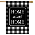 thumbnail image 2 of Briarwood Lane Home Sweet Home Checkered Spring House Flag, 2 of 4