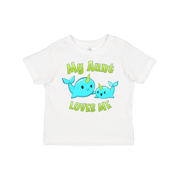 Inktastic My Aunt loves me- cute narwhal Boys or Girls Toddler T-Shirt
