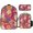 Color-3, variant on Vibrant Hibiscus Floral Summer Print 3Set Bags for TeenCasual Women Backpack Bookbag for Student