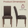 thumbnail image 5 of TLSUNNY Upholstered Dining Chairs Set of 2, Tufted Parsons Design with Nail Head Trim, Solid Wood Legs and Padded Seat, Comfortable Fabric for Dining Room, Kitchen, 5 of 12