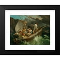 thumbnail image 2 of Georg Perlberg 18x15 Black Modern Framed Museum Art Print Titled - Fishermen Before the Storm (1845), 2 of 5