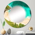 thumbnail image 2 of DESIGN ART Designart 'Turquoise Tropical Beach Aerial View I' Nautical & Coastal Printed Wall Mirror 24in.x36in., 2 of 5