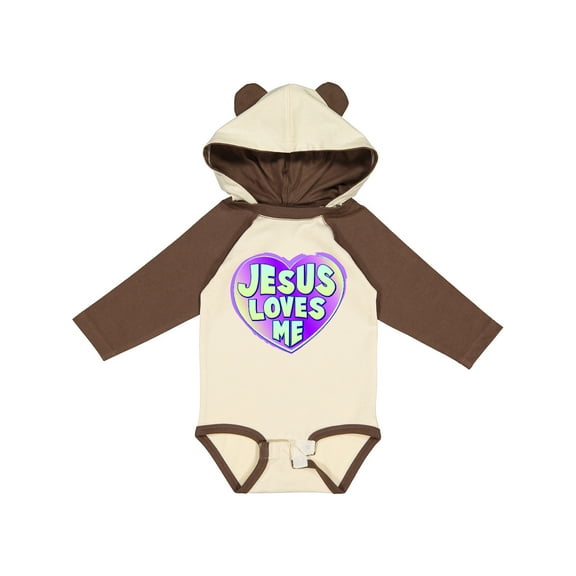 Inktastic Jesus Loves Me Boys or Girls Long Sleeve Baby Bodysuit