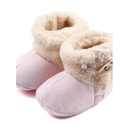 

MarinaVida Newborn Baby Boys Girls Snow Winter Boots Infant Toddler Soft Sole Anti-Slip Winter Warm Crib Booties Shoes