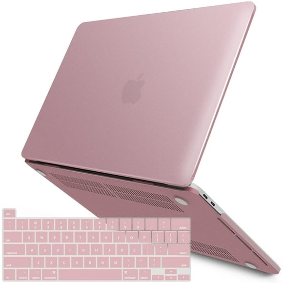 IBAOLE New 2020 MacBook Pro 13 Inch Case M1 A2338 A2289 A2251 A2159 A1989 A1706 A1708, Hard Shell Case with Keyboard Cover for Apple Mac Pro 13 Touch Bar(2020-2016), Rose Gold, T13MPK+1C