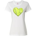 thumbnail image 3 of Inktastic Tennis Ball in Heart Women's T-Shirt, 3 of 5