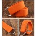 thumbnail image 1 of Toile en Métal Ceinture Indeding Exquis Facile Bague Réglable Assortis Anti-Rouille Double Anneau Réglable Jeans Ceintures Orange, 1 of 9