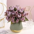 thumbnail image 3 of Promotions! 1PCS Purple Artificial Dried Flowers Peony Imitation Flower Home Wedding Bouquet, 3 of 6