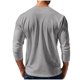 thumbnail image 4 of pstuiky camisas de manga larga para hombre, Camiseta de pana con botones, cuello redondo y manga larga de color liso para hombre salir tops m, 4 of 8