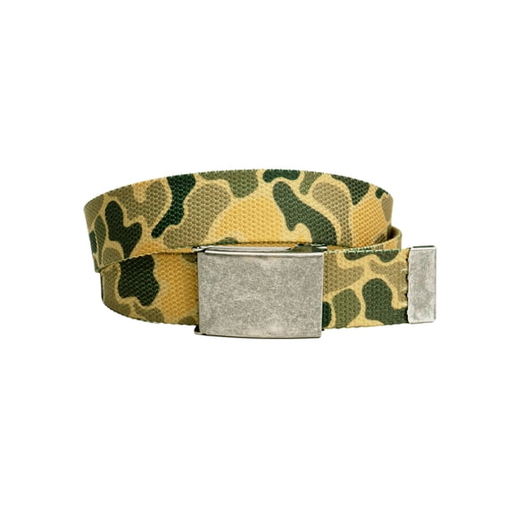 Wonder Nation Boys 32MM Camo Web Belt, Camo/Tan, Size S-L