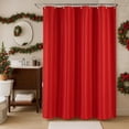 thumbnail image 2 of Serafina Home Contemporary Red Solid Print Polyester Shower Curtains, 70"x72" Washable (New Without Packaging), 2 of 4