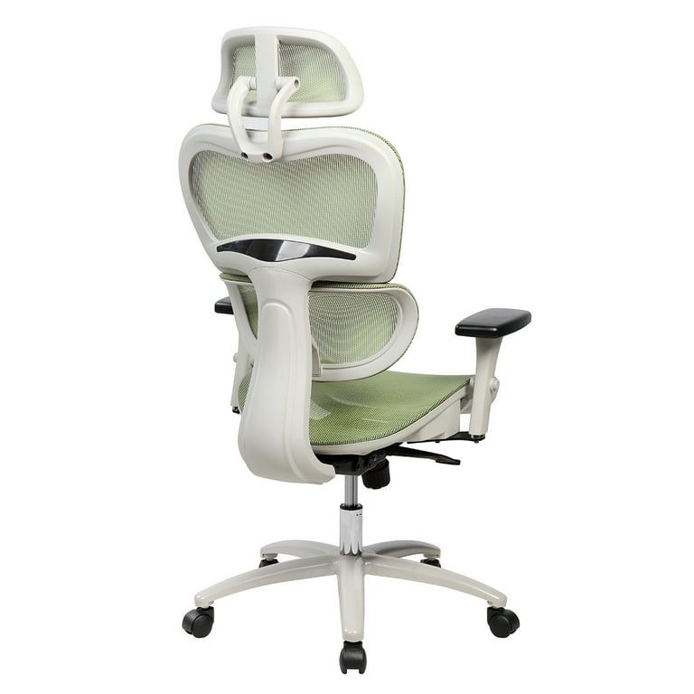 Techni Mobili High Back Mesh Executive Office Chair with Neck Support,  Green (RTA-5004) 