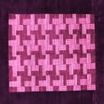 thumbnail image 1 of Ahgly Company Indoor Square Abstract Pink Modern Area Rugs, 7' Square, 1 of 4