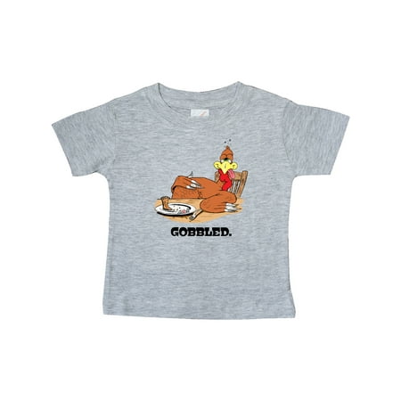 

Inktastic Stuffed Turkey Gobbled Gift Baby Boy or Baby Girl T-Shirt