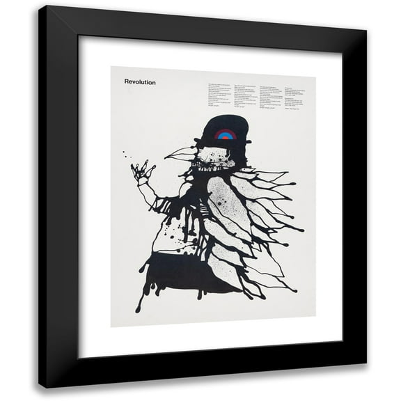 Michael David Brown 12x14 Black Modern Framed Museum Art Print Titled - Revolution (1977)