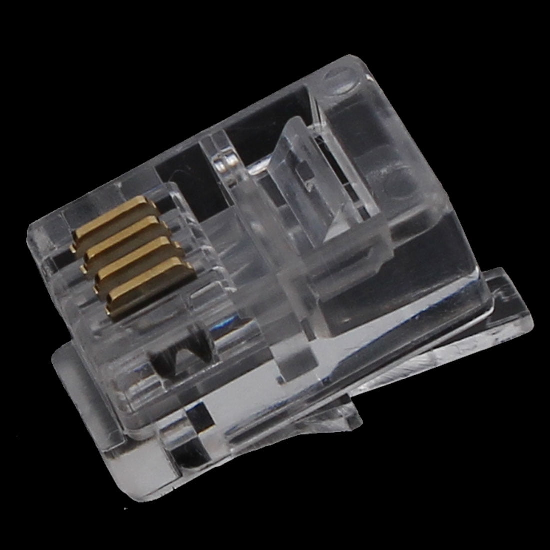 40 Pcs RJ9 4P4C Telephone Cable End Phone Adapter Connector Modular