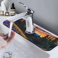 thumbnail image 7 of Fuzoiu Galactic Night Over Meadow Print Kitchen Faucet Suction Pad, Sink Splash Guard Faucet Mat, Faucet Handle Drip Catcher Tray Drying Mat For Bathroom Kitchen Bathroom Countertop, 7 of 7
