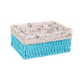 thumbnail image 2 of Grofry Storage Basket Eco-friendly Wear Resistant Fabric Anti-deform Rattan Organizer Basket for Home Blue M, 2 of 8