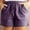 Purple, variant on New Yoga Shorts for Women Fashion Solid Color Plus Size Rope Tie Shorts Yoga Sport Shorts Comfort Fit Elastic High Waistleisure Womens Yoga Shorts Purple