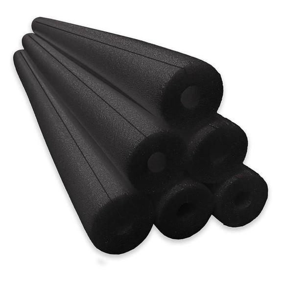 Jumbo Clamp-On Foam Noodles 6 Pack - Black