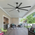 thumbnail image 5 of Doozoler 72 inch Indoor Outdoor Industrial Large Ceiling Fan with Light Remote,7 Blades Quiet DC Fan for Outside Porch Shop Garage, 5 of 14