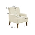 thumbnail image 6 of S-HOME Classic Mid-Century Modern Chair Plush Upholstered Armchair with 9-Inch Solid Wood Legs for Living Room Seating, Beige, 6 of 9