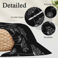 thumbnail image 3 of Black Dandelion Throw Pillow Covers, Spring Modern Minimalist Country Flower Soft Breathable Pillow Cases with Invisible Zipper, Queen Size Pillowcases for Couch Bed Sofa Chair 20x30 Inches, 3 of 9