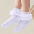thumbnail image 2 of hengsof Girls Spring Summer Lace Socks, Fashionable Cotton Solid Color Princess Socks, Children's Comfortable Socks, 2 of 7