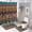 Rustic Aztec Dreamcatcher, variant on Modern American Native Wolf Eagle 4 Pcs Waterproof Shower Curtain Set,Abstract Forest Hunting Theme Nation Tribal Dreamcatcher with Waterproof Toilet Cover Shower Mat Rugs