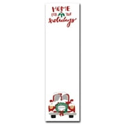 Primitives By Kathy Magnetic Paper Notepad for Refrigerator Fridge Magnet Memo Pad To Do List Grocery Shopping Reminders Red "Christmas" Car 60 Shts Sticky Back Top Red Green White 2.75x9.5" 1 per pkg