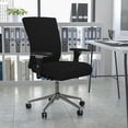 thumbnail image 3 of Flash Furniture HERCULES Series 24/7 Intensive Use 300 lb. Rated Black Fabric Multifunction Ergonomic Office Chair with Seat Slider, 3 of 12