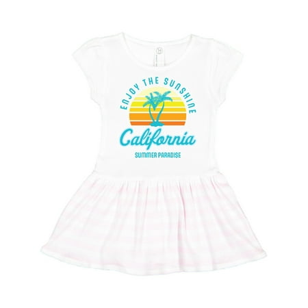 

Inktastic Enjoy The Sunshine California Summer Paradise Gift Toddler Girl Dress