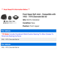 thumbnail image 2 of Front Upper Ball Joint - Compatible with 1955 - 1970 Chevrolet Bel Air - Quick Steer, 2 of 2