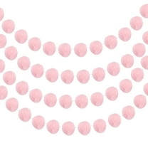 4Pcs Felt Ball Garland Cream Pink Garland Handing Balls 6.6Feet Long 30 Balls Party Banner Decor