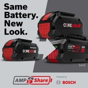 Bosch CORE18V Lithium-Ion 8 Ah 18V High Power Battery, 2-Pack