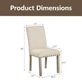 thumbnail image 5 of Morden Fort Dining Chairs Set of 2, Upholstered Dining Room Chair with Nailhead Trim Pull Solid Wood Legs, Mid Century Modern Living Room Chairs, Cozy Seating for Small Spaces or Reading Nooks, 5 of 6