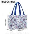 thumbnail image 7 of Pzuqiu Large Capacity Quilted Tote Bags for Women, Reversible Lightweight Floral Blue Puffer Shoulder Handbags for Work, Travel, Shopping, College, Everyday Use, 7 of 7