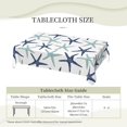 thumbnail image 3 of Starfish Rectangle Tablecloth Navy Blue Turquoise Coastal Nautical Sea Stars Table Cloth Dining Table Cover for Home Kitchen Restaurant Party Buffet Picnic 60 x 84 Inch, 3 of 7