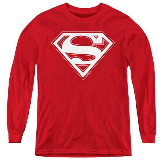 Superman - Red & Gold Shield - Youth Long Sleeve Shirt - X-Large