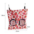 thumbnail image 2 of Alimentador de conejos para mascotas, bolsas de colgantes, superficie impermeable, tela Oxford con 2 hebillas de Metal, reutilizables y duraderas Fresa Talla S Colco Comedero de heno para conejos, 2 of 7