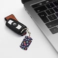 thumbnail image 7 of Uemuo Rocket Satellite Pattern Rectangular Metal Keychain - Durable, Stylish, and Personalized Key Ring for Men and Women,Engraved Keychain,Gift Slim Sturdy Keychain, 7 of 7