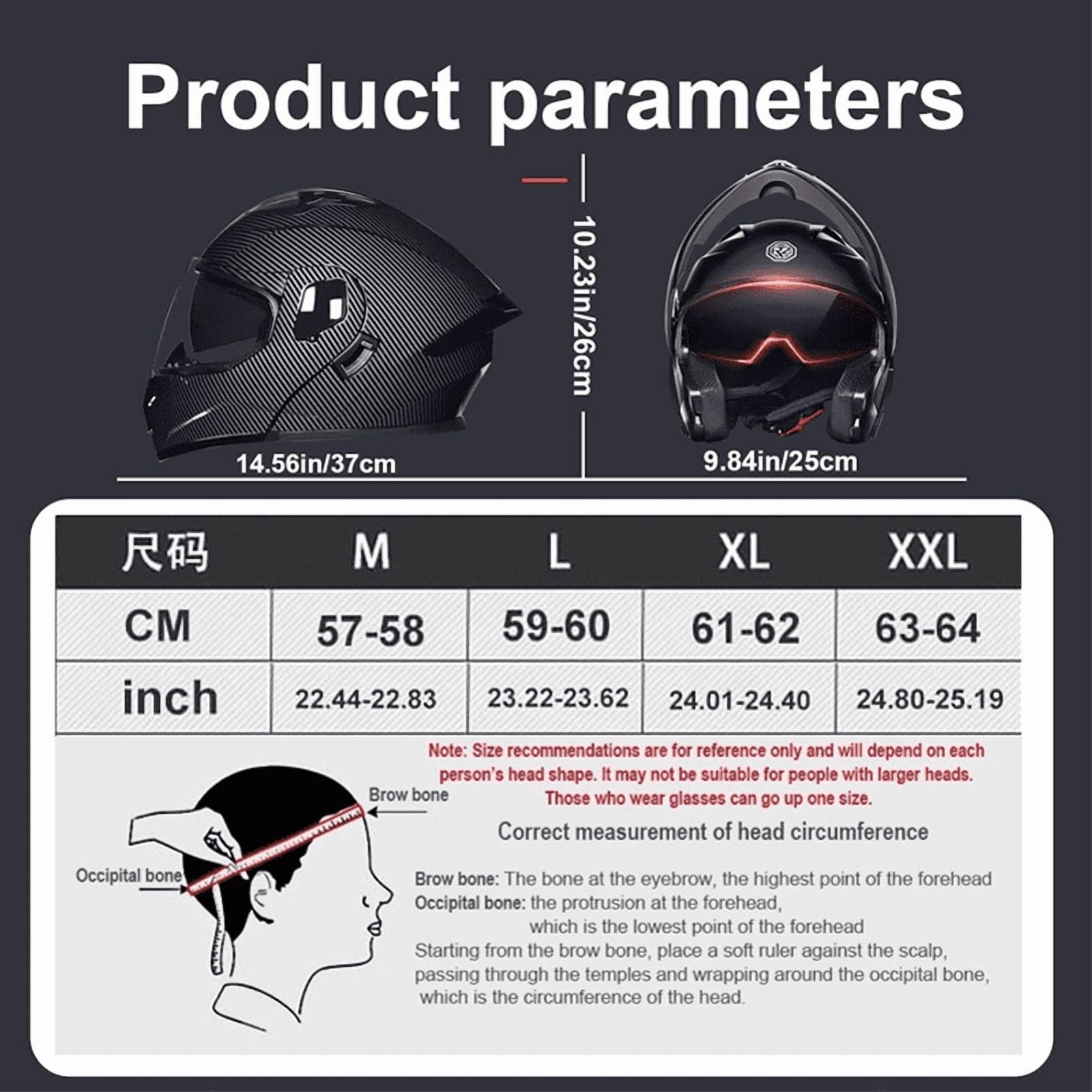 DOCRELD Bluetooth Modular Motorcycle Helmet,Motorcycle Helmet,DOT Approved,Dual Visor Full Face Flip up Integrated Motorcycle Helmets,Built-in Dual Speaker Microphone,Waterproof Adults Men Women